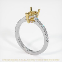 18K Yellow & White Pave Ring Setting Video