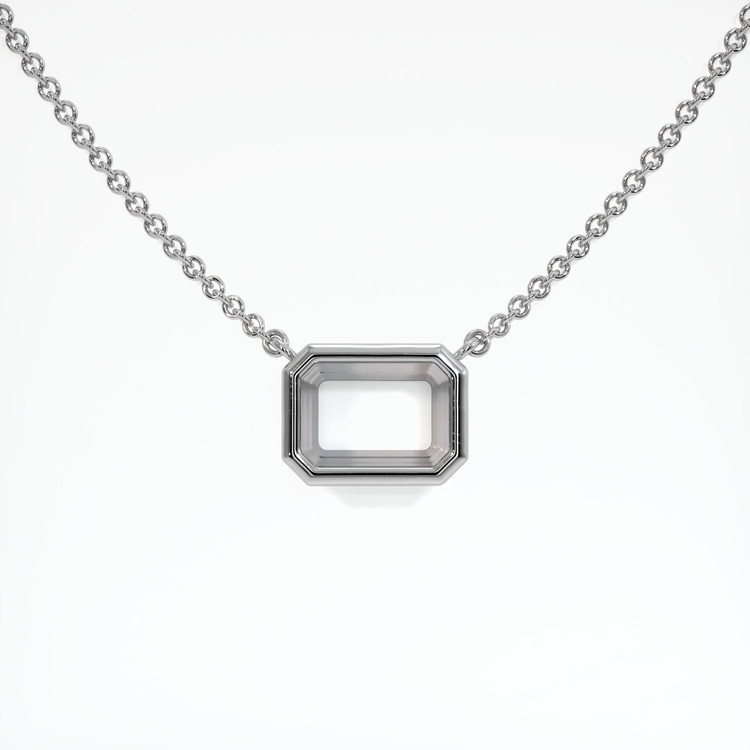 14K White Gold Vedic Necklace Setting