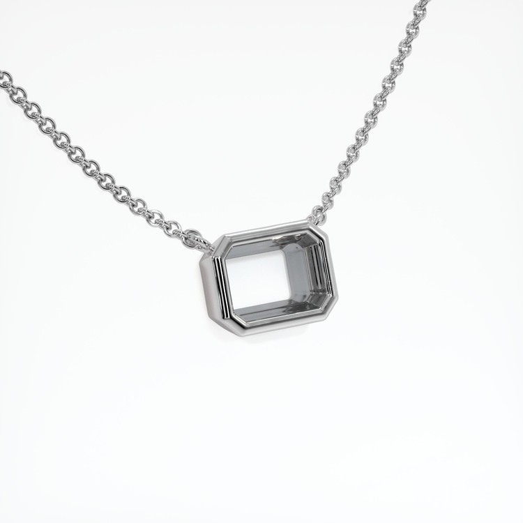 14K White Gold Vedic Necklace Setting