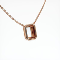 14K Rose Gold Bezel Necklace Setting Image
