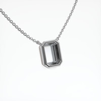 14K White Gold Bezel Necklace Setting Image