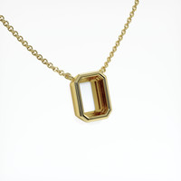14K Yellow Gold Bezel Necklace Setting Image