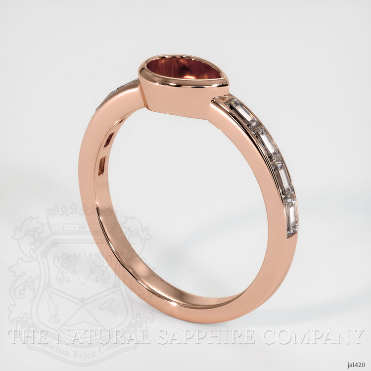 14K Rose Gold Accent Stones Ring Setting