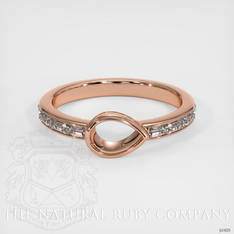 14K Rose Gold Accent Stones Ring Setting
