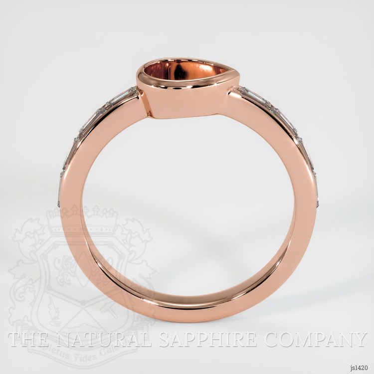 14K Rose Gold Accent Stones Ring Setting