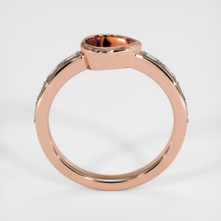 14K Rose Gold Accent Stones Ring Setting