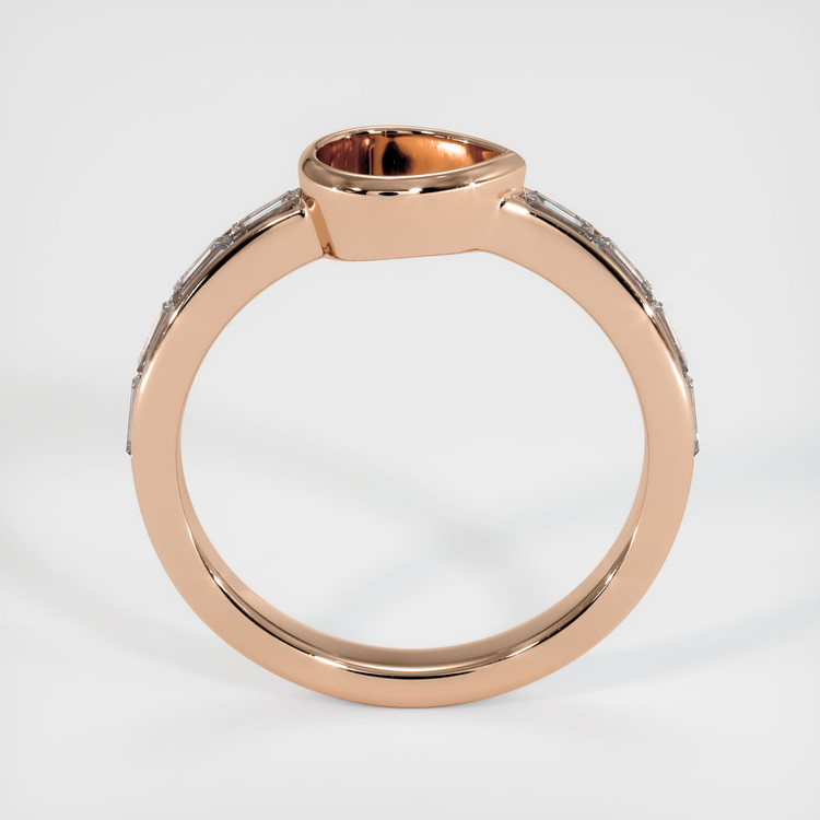 18K Rose Gold Accent Stones Ring Setting