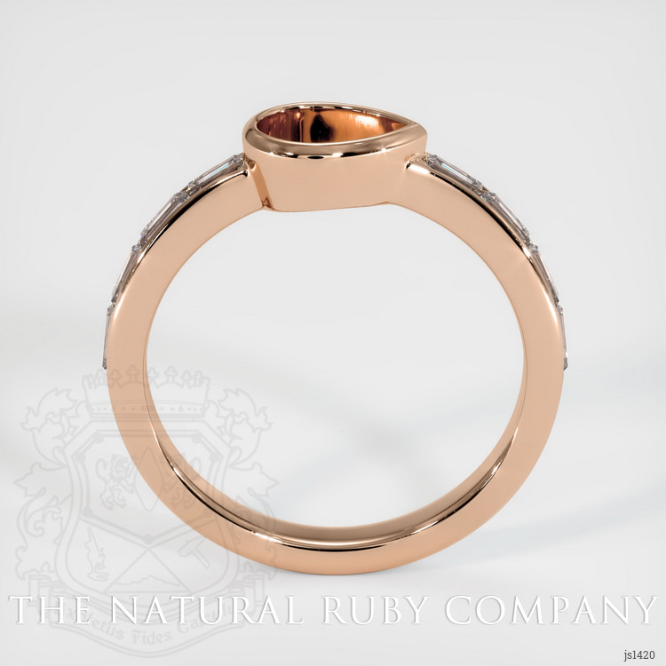 18K Rose Gold Accent Stones Ring Setting