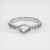 14K White Gold Accent Stones Ring Setting Image