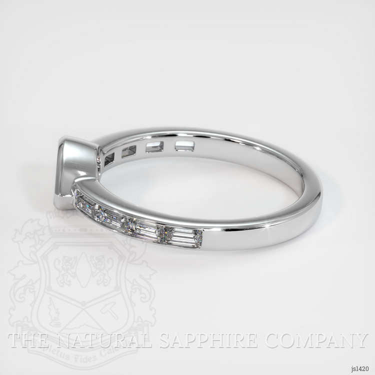 14K White Gold Accent Stones Ring Setting