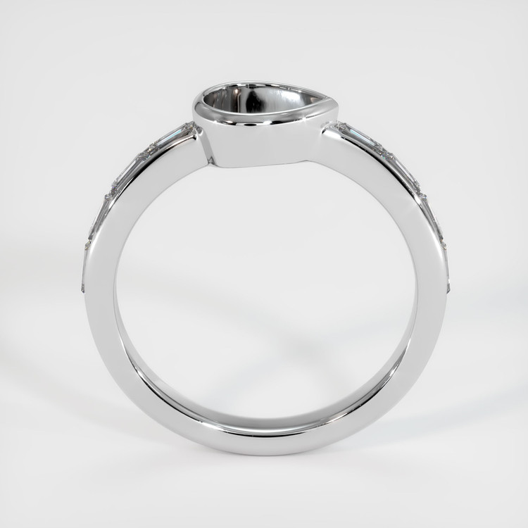 14K White Gold Accent Stones Ring Setting