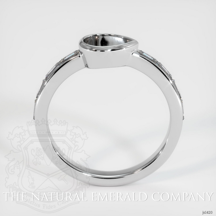 18K White Gold Accent Stones Ring Setting