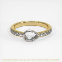 14K White & Yellow Accent Stones Ring Setting Image