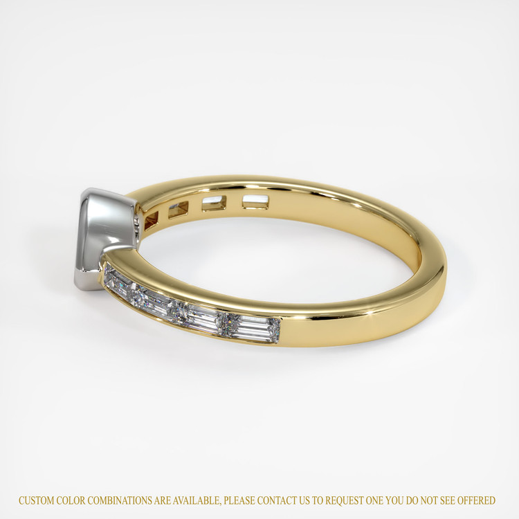 14K White & Yellow Accent Stones Ring Setting