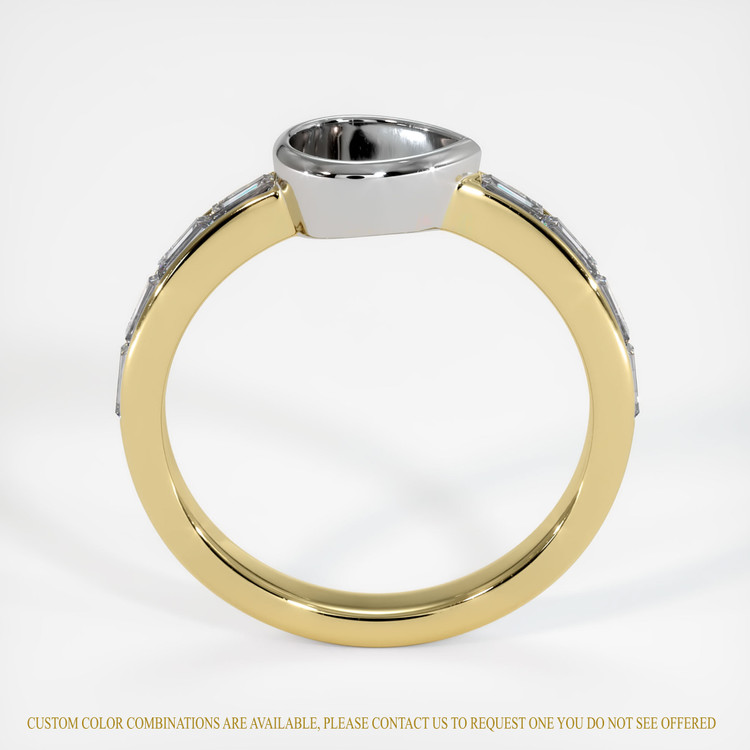18K White & Yellow Accent Stones Ring Setting