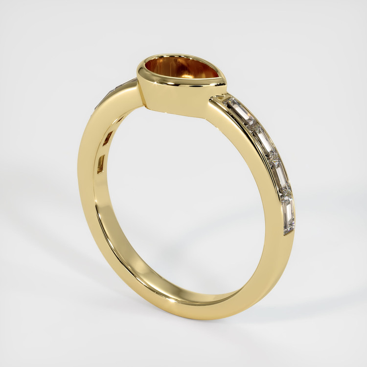 10K Yellow Gold Accent Stones Ring Setting