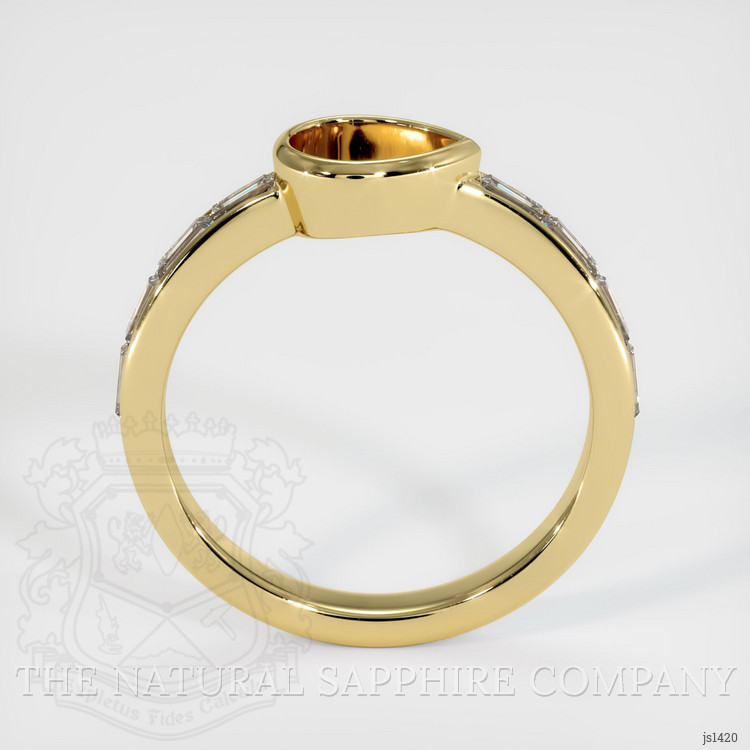 18K Yellow Gold Accent Stones Ring Setting