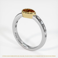 14K Yellow & White Accent Stones Ring Setting Image