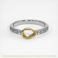 14K Yellow & White Accent Stones Ring Setting Image