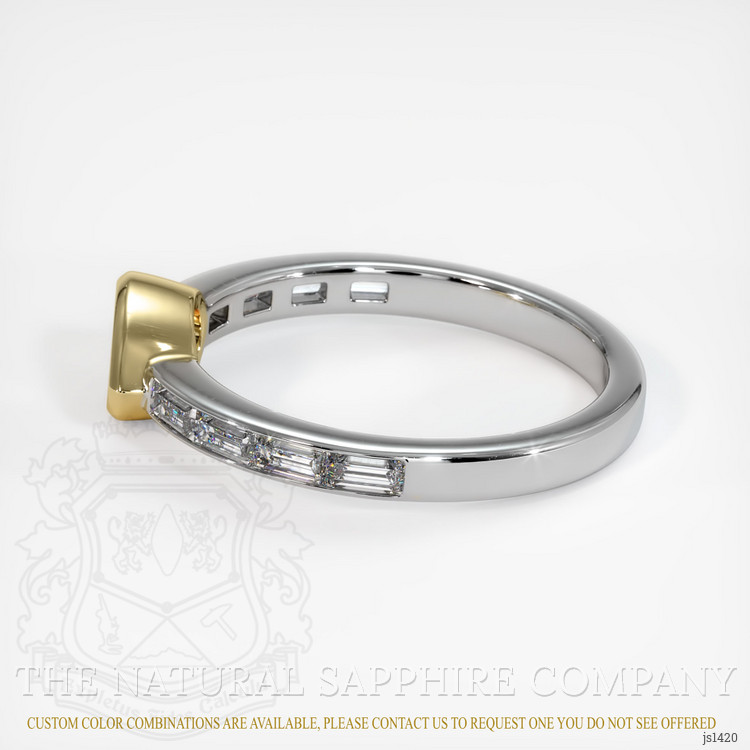 14K Yellow & White Accent Stones Ring Setting