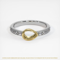 18K Yellow & White Accent Stones Ring Setting Image