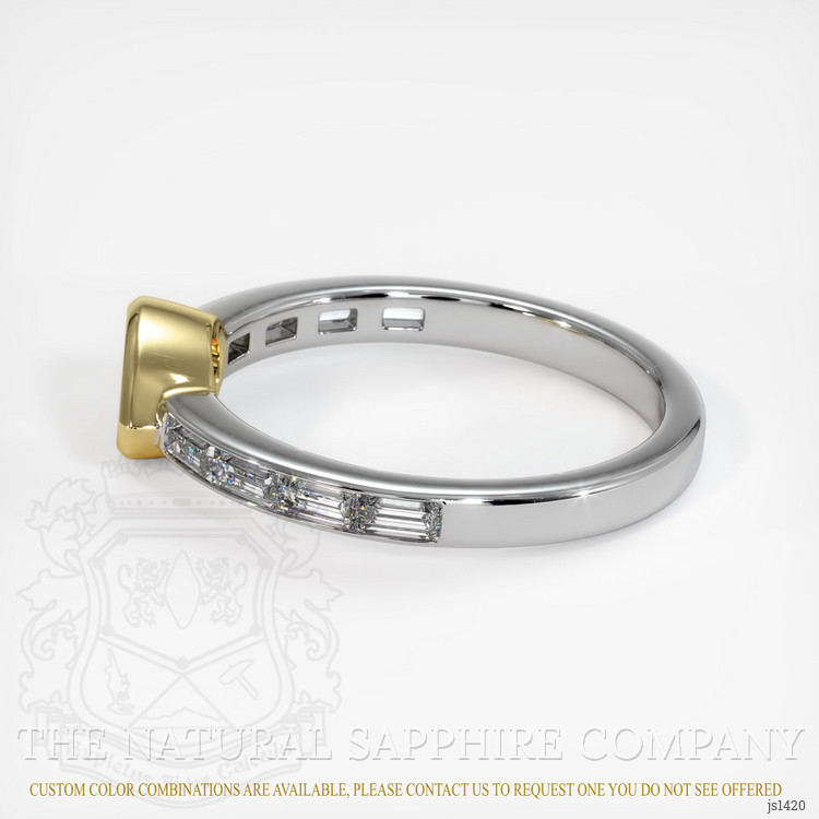 18K Yellow & White Accent Stones Ring Setting