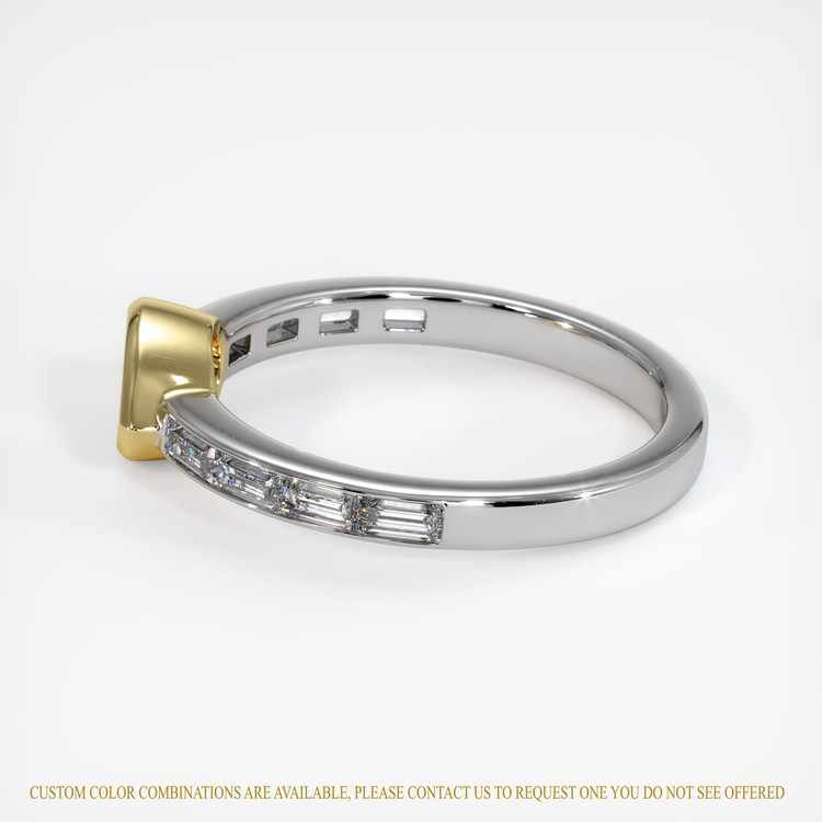 18K Yellow & White Accent Stones Ring Setting