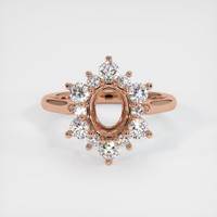 14K Rose Gold Halo Ring Setting Image