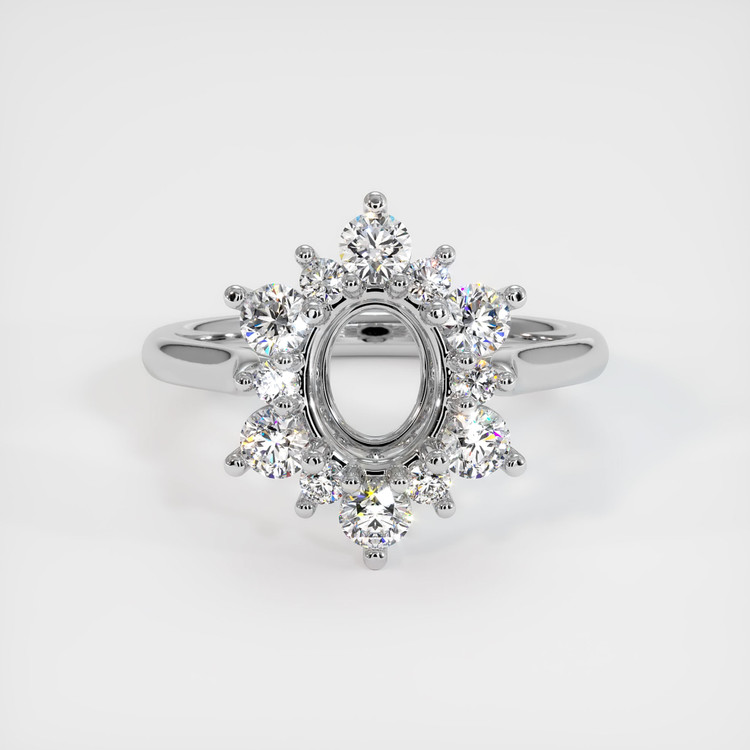 Silver Halo Ring Setting