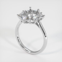 14K White Gold Halo Ring Setting Video