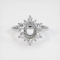 14K White Gold Halo Ring Setting Image