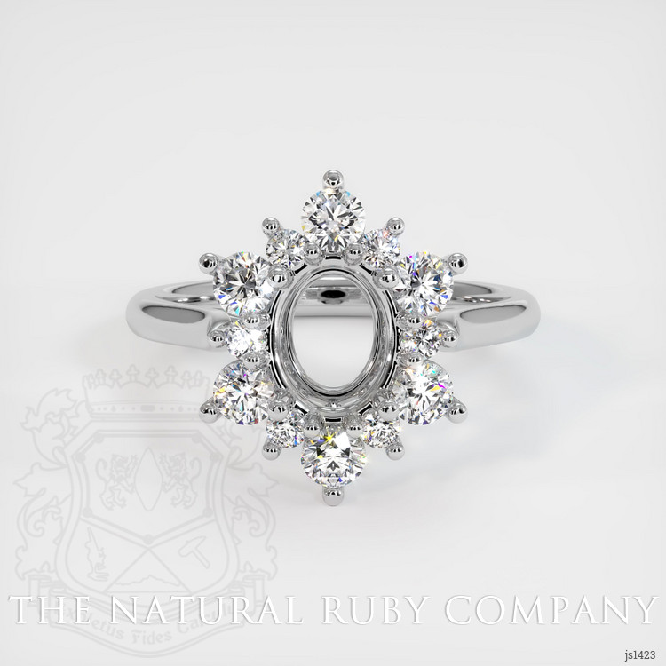 14K White Gold Halo Ring Setting