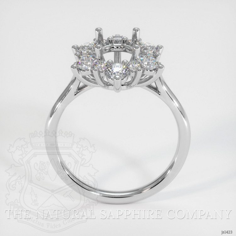 14K White Gold Halo Ring Setting