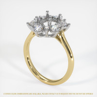 14K White & Yellow Halo Ring Setting Video