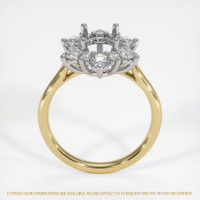 14K White & Yellow Halo Ring Setting Image