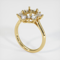 14K Yellow Gold Halo Ring Setting Video