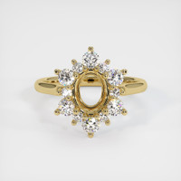 14K Yellow Gold Halo Ring Setting Image