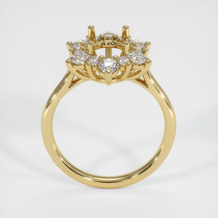 14K Yellow Gold Halo Ring Setting