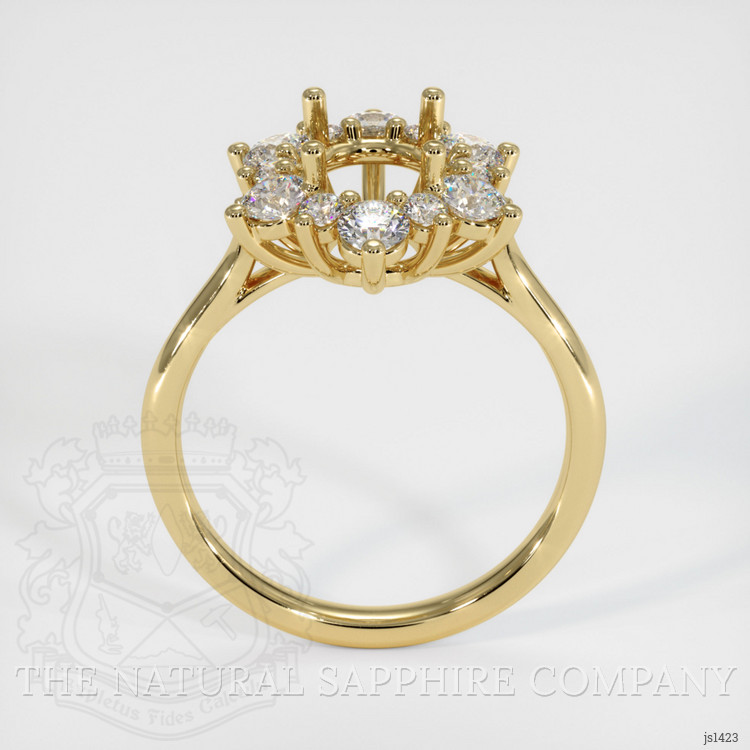 14K Yellow Gold Halo Ring Setting