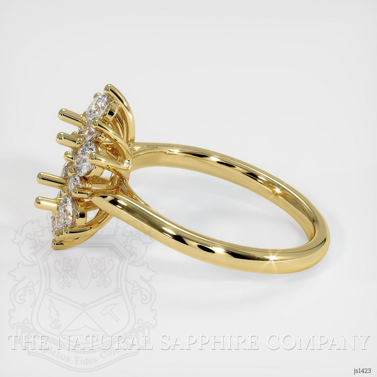 18K Yellow Gold Halo Ring Setting