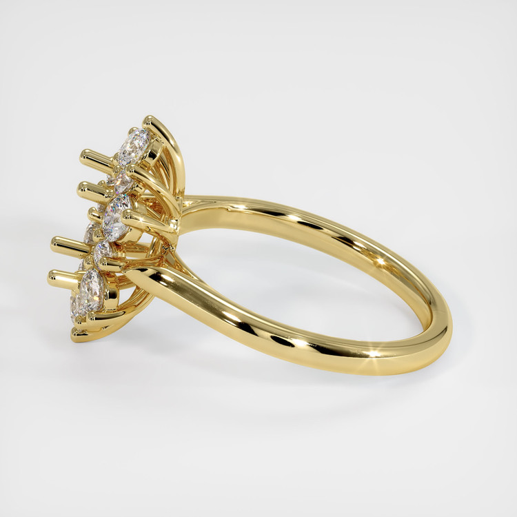 18K Yellow Gold Halo Ring Setting