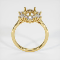 18K Yellow Gold Halo Ring Setting Image