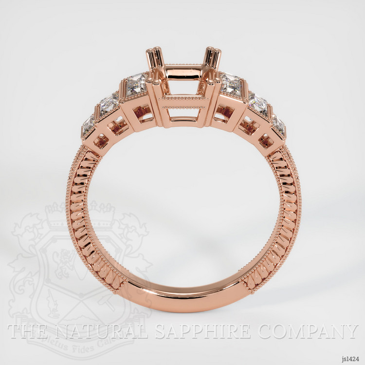 14K Rose Gold Antique Style Ring Setting