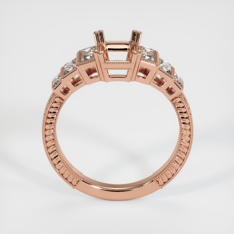 14K Rose Gold Antique Style Ring Setting