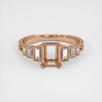 18K Rose Gold Antique Style Ring Setting Image