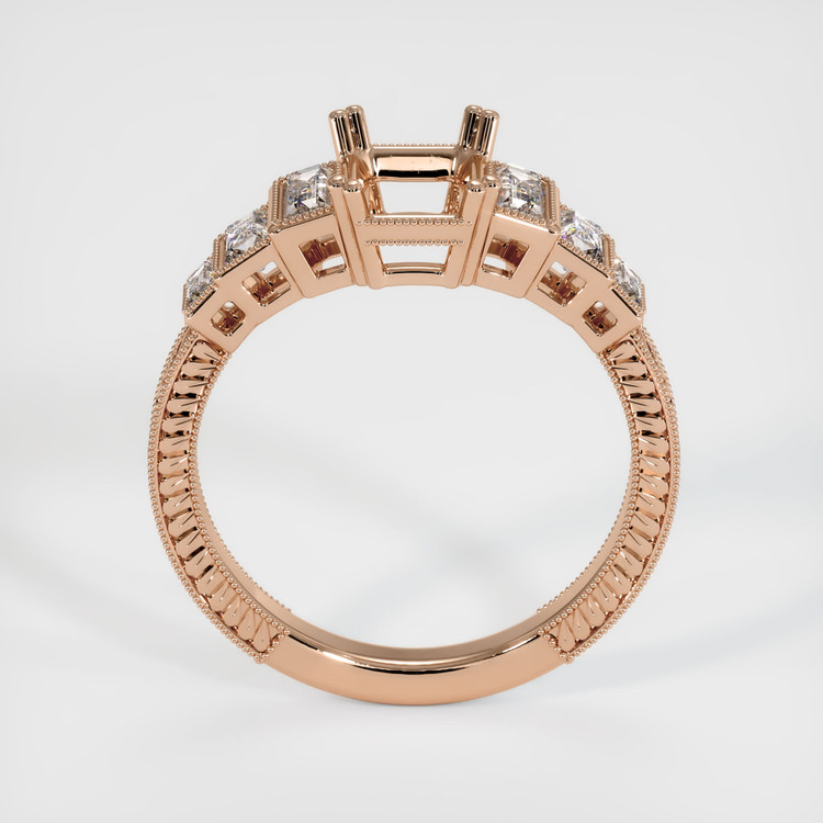 18K Rose Gold Antique Style Ring Setting