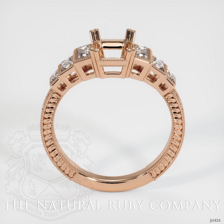 18K Rose Gold Antique Style Ring Setting