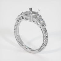 10K White Gold Antique Style Ring Setting Video
