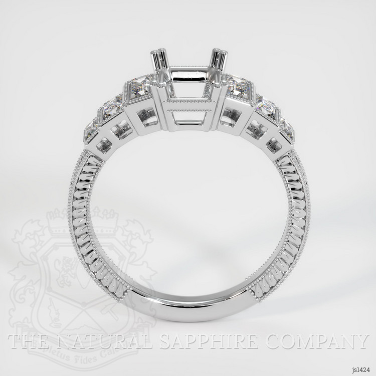 14K White Gold Antique Style Ring Setting