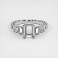 18K White Gold Antique Style Ring Setting Image
